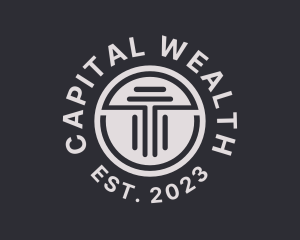 Capital - Capital Financial Firm Column logo design