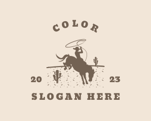 Jockey - Cowboy Horse Ranch Rodeo logo design