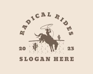 Cowboy Horse Ranch Rodeo logo design