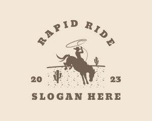 Cowboy Horse Ranch Rodeo logo design