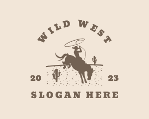 Cowboy Horse Ranch Rodeo logo design