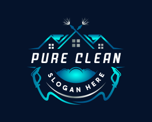 Clean Sanitation Pressure Washing logo design