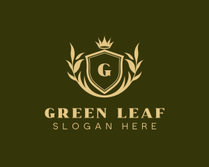 Leaf Royal Crown logo design