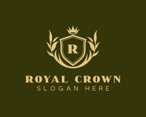 Leaf Royal Crown logo design