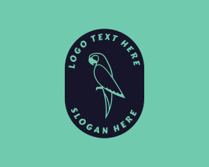 Veterinarian - Parrot Aviary Badge logo design