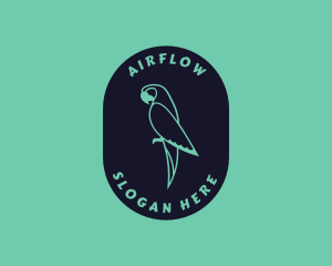 Parrot Aviary Badge logo design