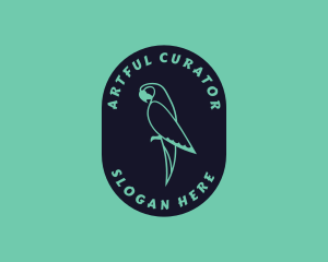 Parrot Aviary Badge logo design