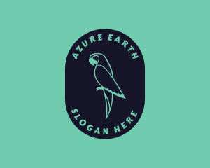 Parrot Aviary Badge logo design