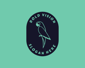 Parrot Aviary Badge logo design