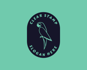 Parrot Aviary Badge logo design