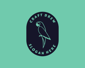 Parrot Aviary Badge logo design