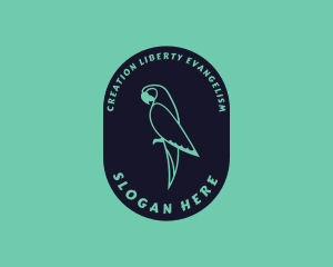 Parrot Aviary Badge logo design