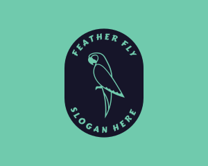 Parrot Aviary Badge logo design