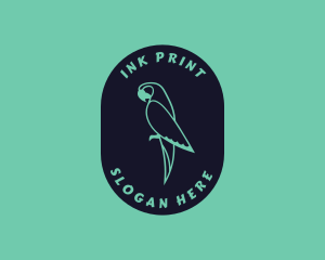 Parrot Aviary Badge logo design