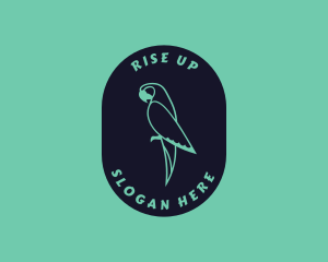 Parrot Aviary Badge logo design