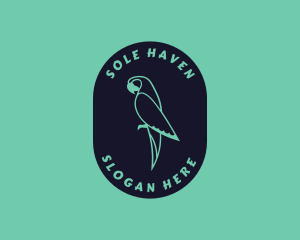 Parrot Aviary Badge logo design