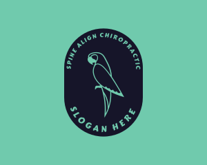 Parrot Aviary Badge logo design