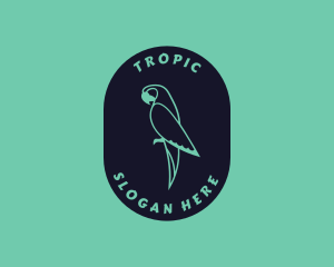 Parrot Aviary Badge logo design