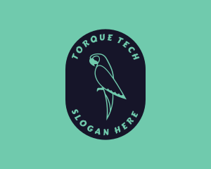 Parrot Aviary Badge logo design