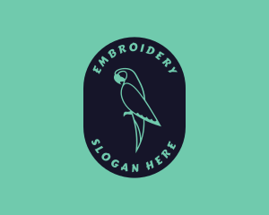 Parrot Aviary Badge logo design