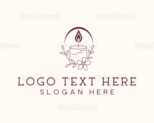 Artisanal Floral Candle Logo