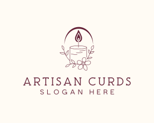 Artisanal Floral Candle logo design