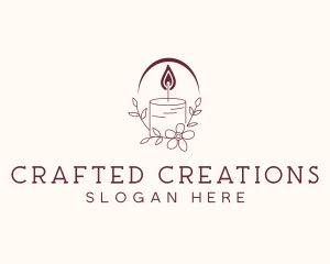 Artisanal - Artisanal Floral Candle logo design