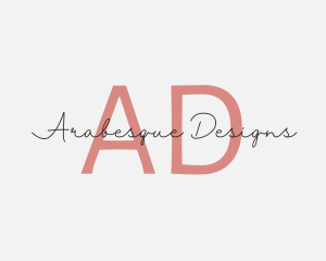 Feminine Script Fashion Brand logo design