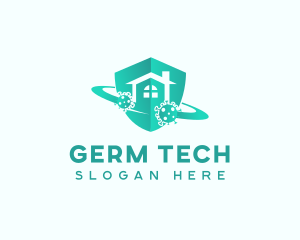 Germ - Malware Virus Home logo design