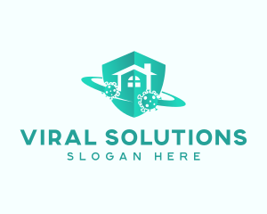 Virus - Malware Virus Home logo design