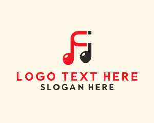 Radio Station - Music Note Magnet logo design