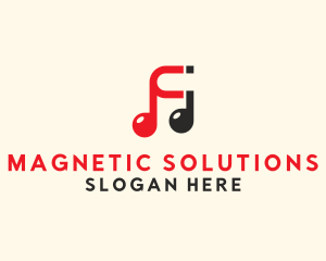 Magnetic - Music Note Magnet logo design