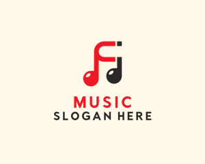 Music Note Magnet logo design