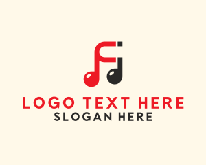 Note - Music Note Magnet logo design