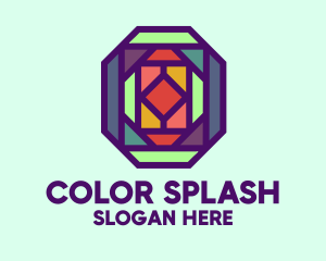 Colorful Stained Glass logo design