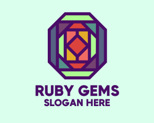 Colorful Stained Glass logo design