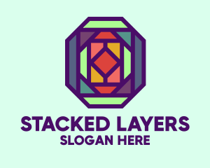 Colorful Stained Glass logo design