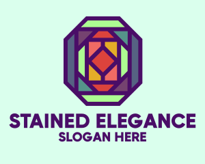 Colorful Stained Glass logo design