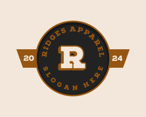 Retro Varsity Badge logo design