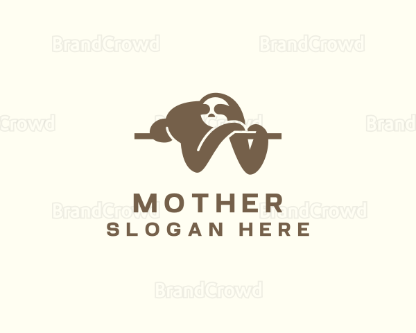 Sleeping Sloth Wildlife Logo