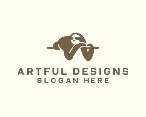 Sleeping Sloth Wildlife logo design