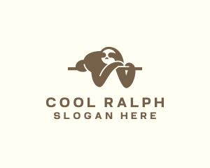 Sleeping Sloth Wildlife logo design