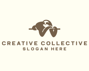 Sleeping Sloth Wildlife logo design