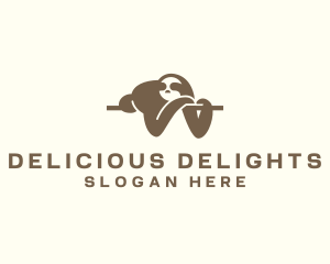 Sleeping Sloth Wildlife logo design