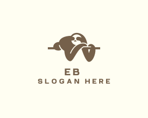 Zoo - Sleeping Sloth Wildlife logo design