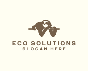 Conservation - Sleeping Sloth Wildlife logo design