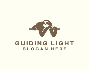 Sleeping Sloth Wildlife logo design