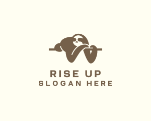 Sleeping Sloth Wildlife logo design