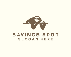 Sleeping Sloth Wildlife logo design