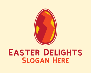 Artsy Zigzag Egg logo design